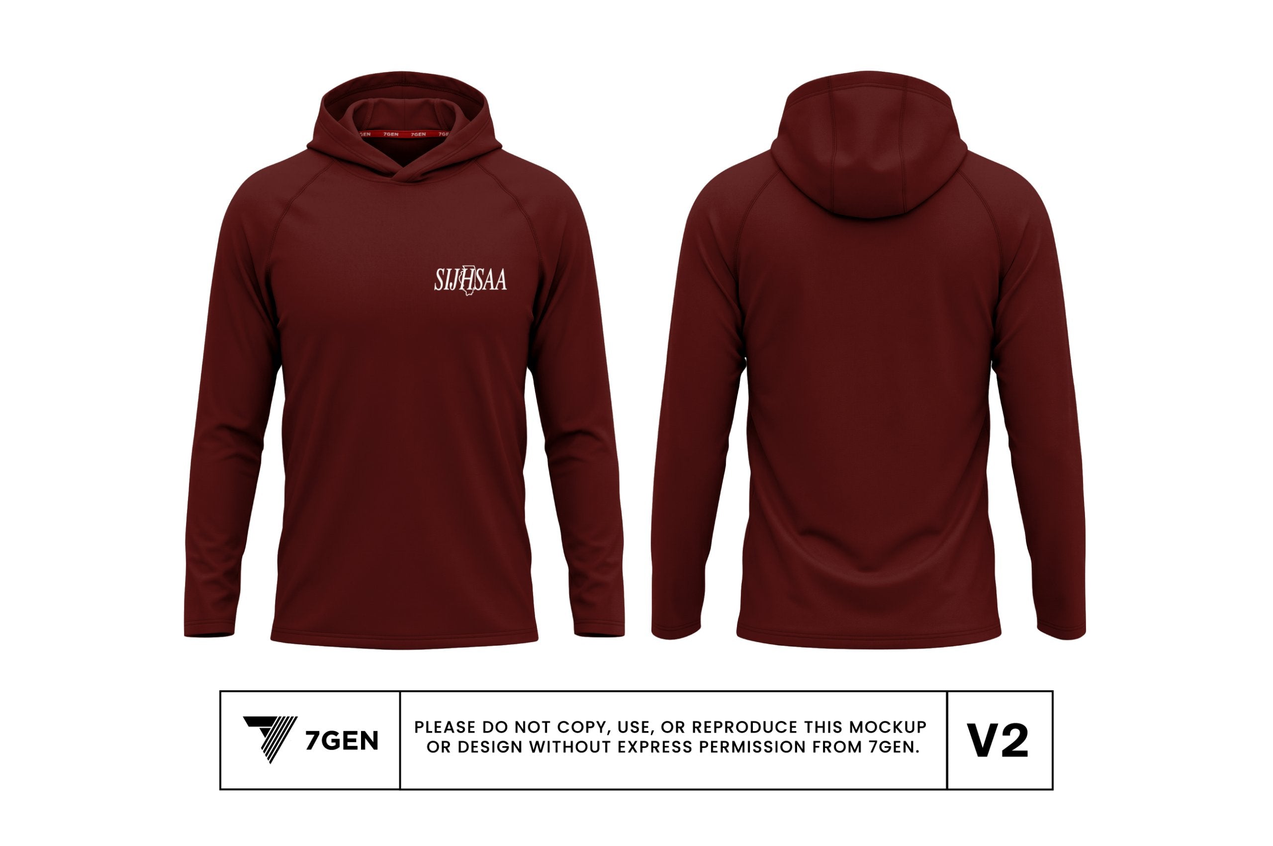 Hooded LS - Maroon