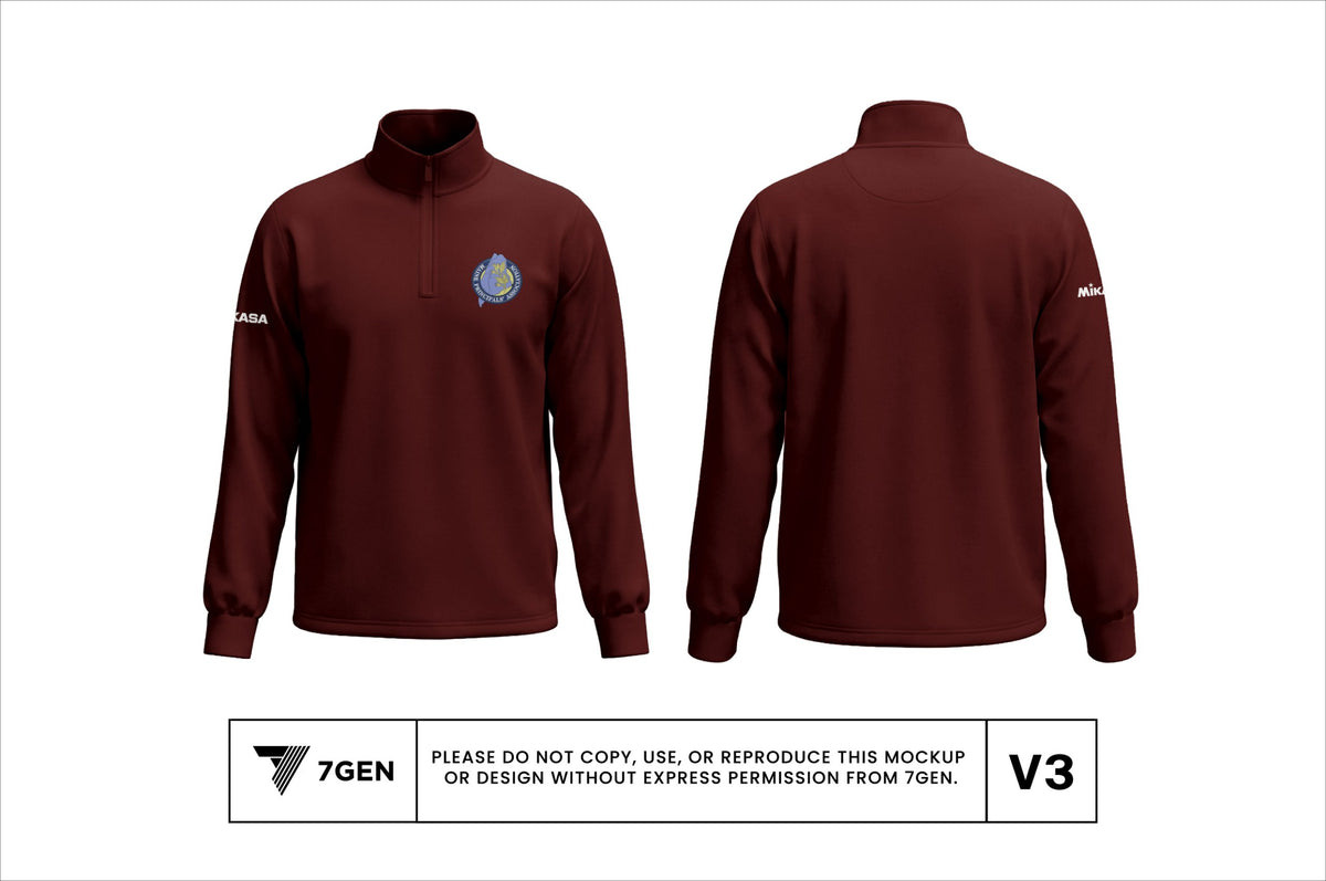 1/4 Zip - Maroon