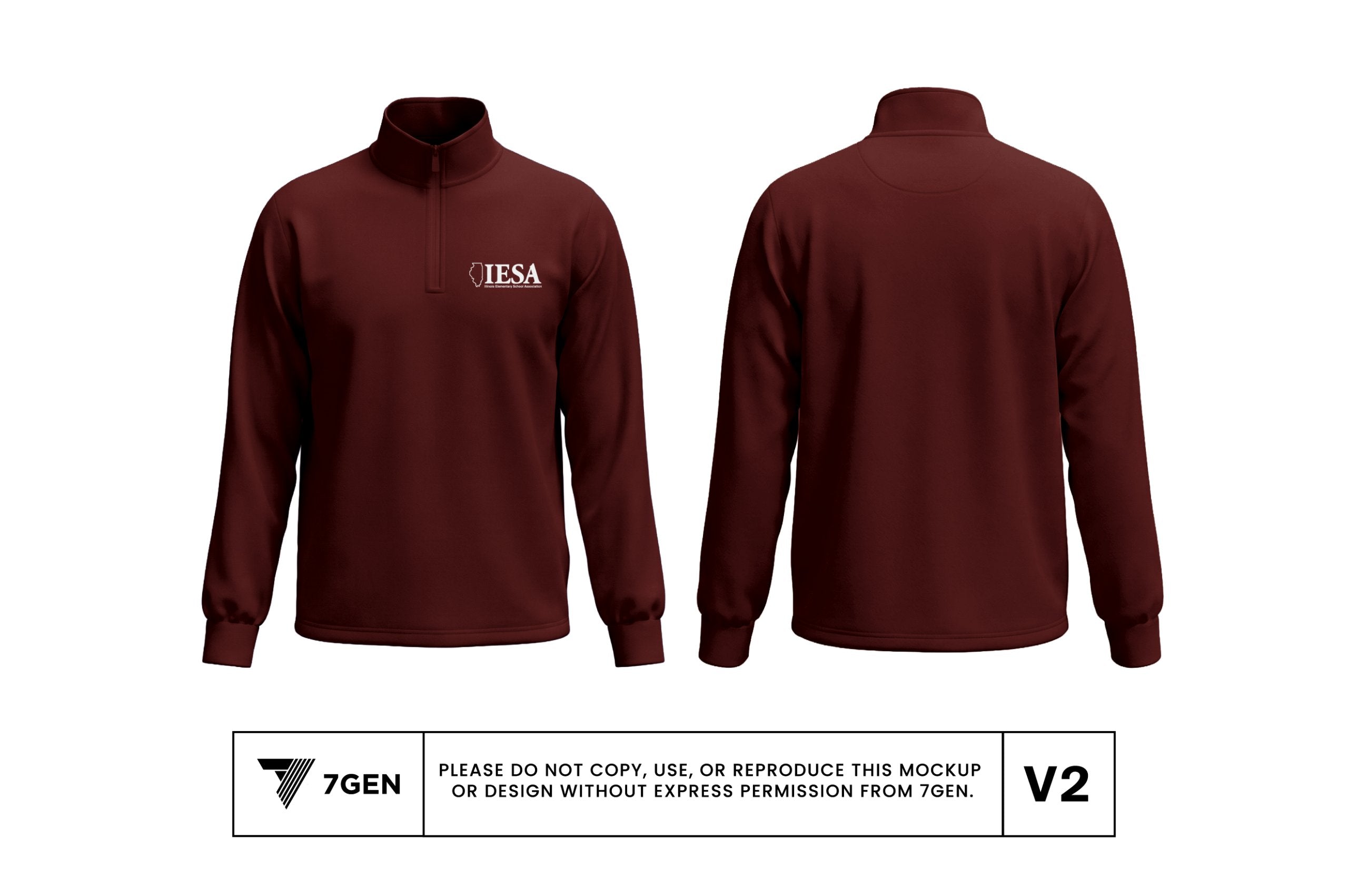 1/4 Zip - Maroon