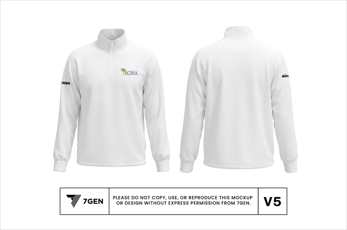 1/4 Zip - White