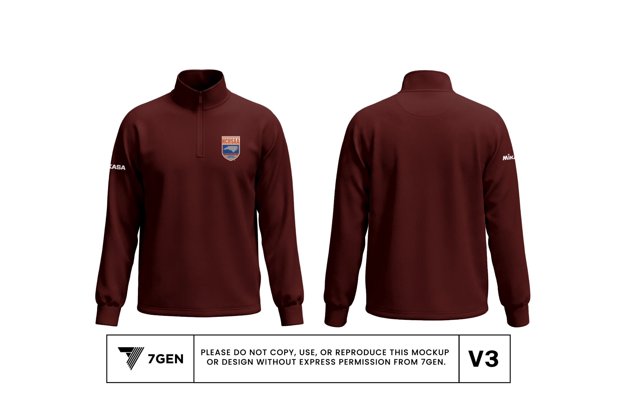 1/4 Zip - Maroon