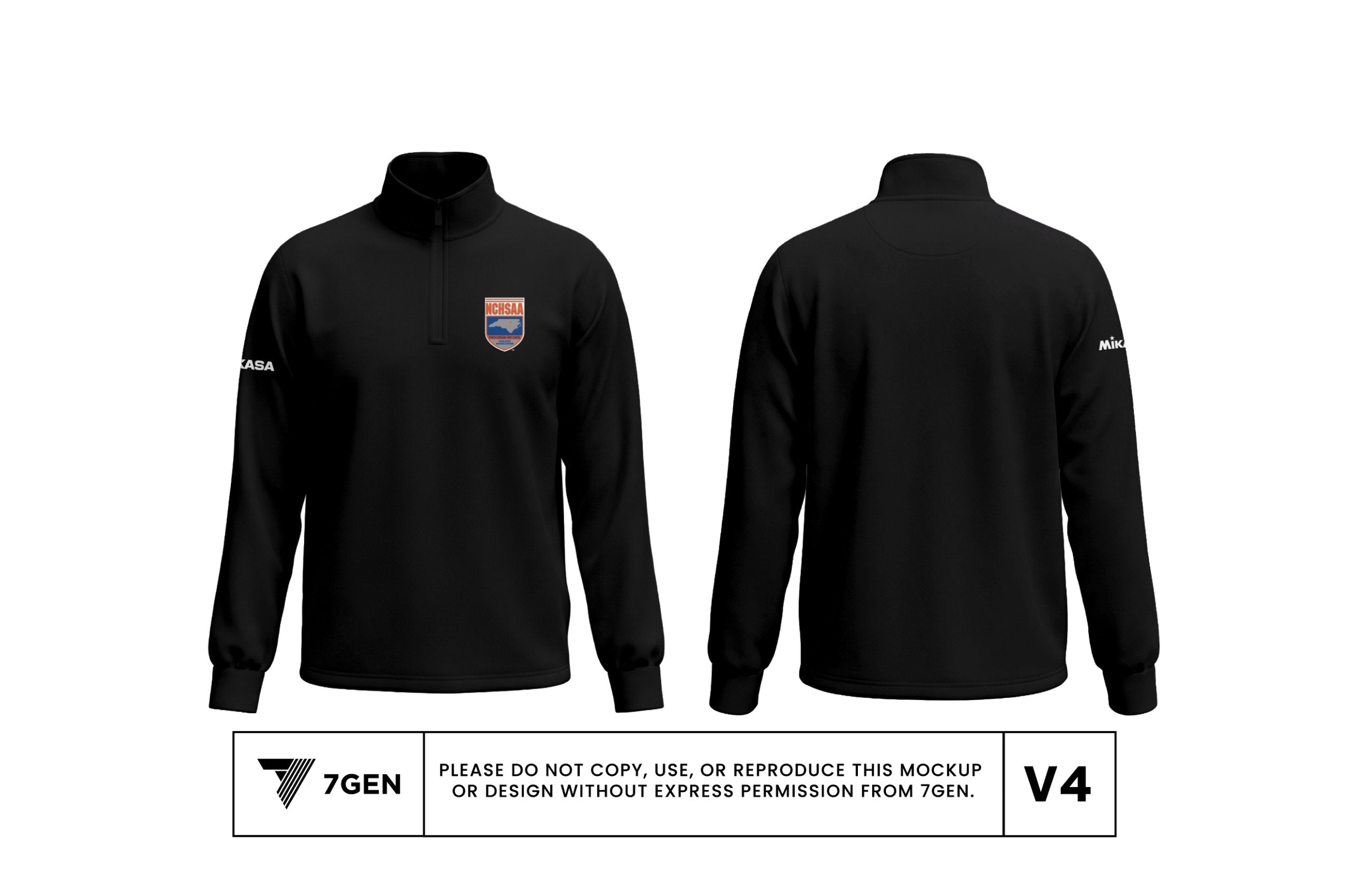 1/4 Zip - Black
