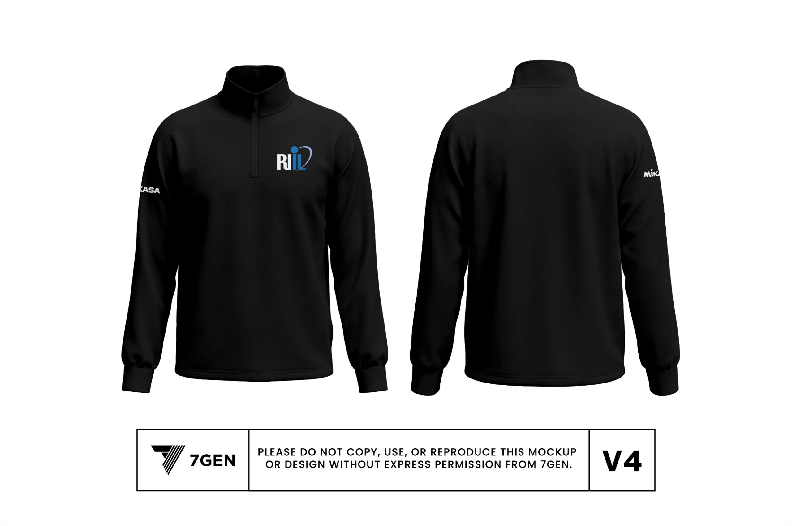 1/4 Zip - Black