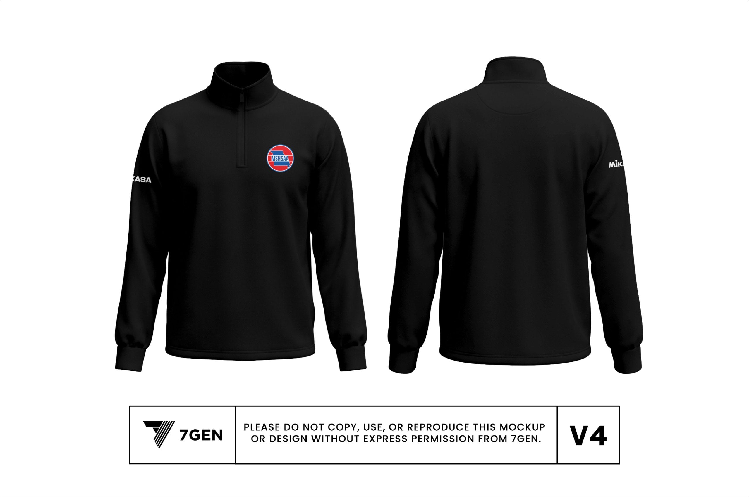 1/4 Zip - Black