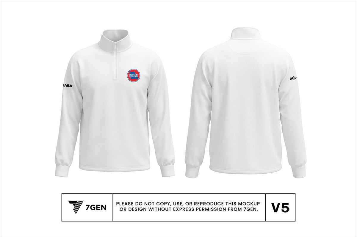 1/4 Zip - White