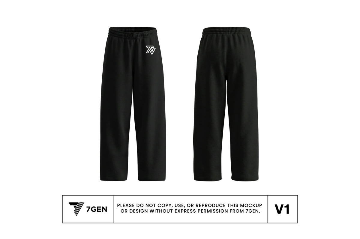OPTIONAL - Straight Leg Sweatpants Black