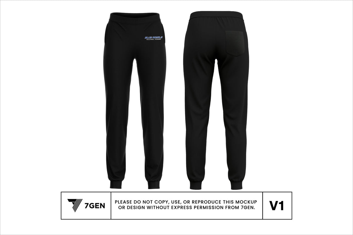 Unisex Cotton Cuff Sweatpants - Black