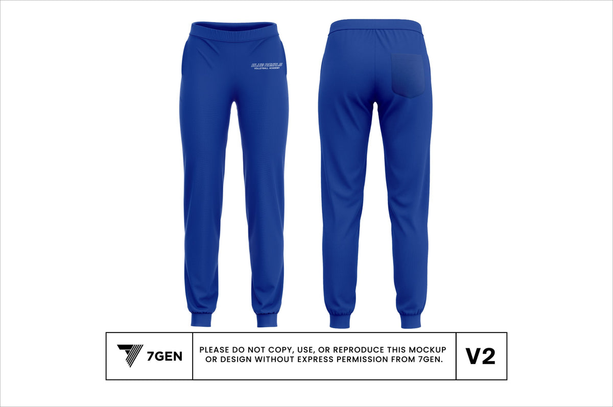 Unisex Cotton Cuff Sweatpants - Blue Royal