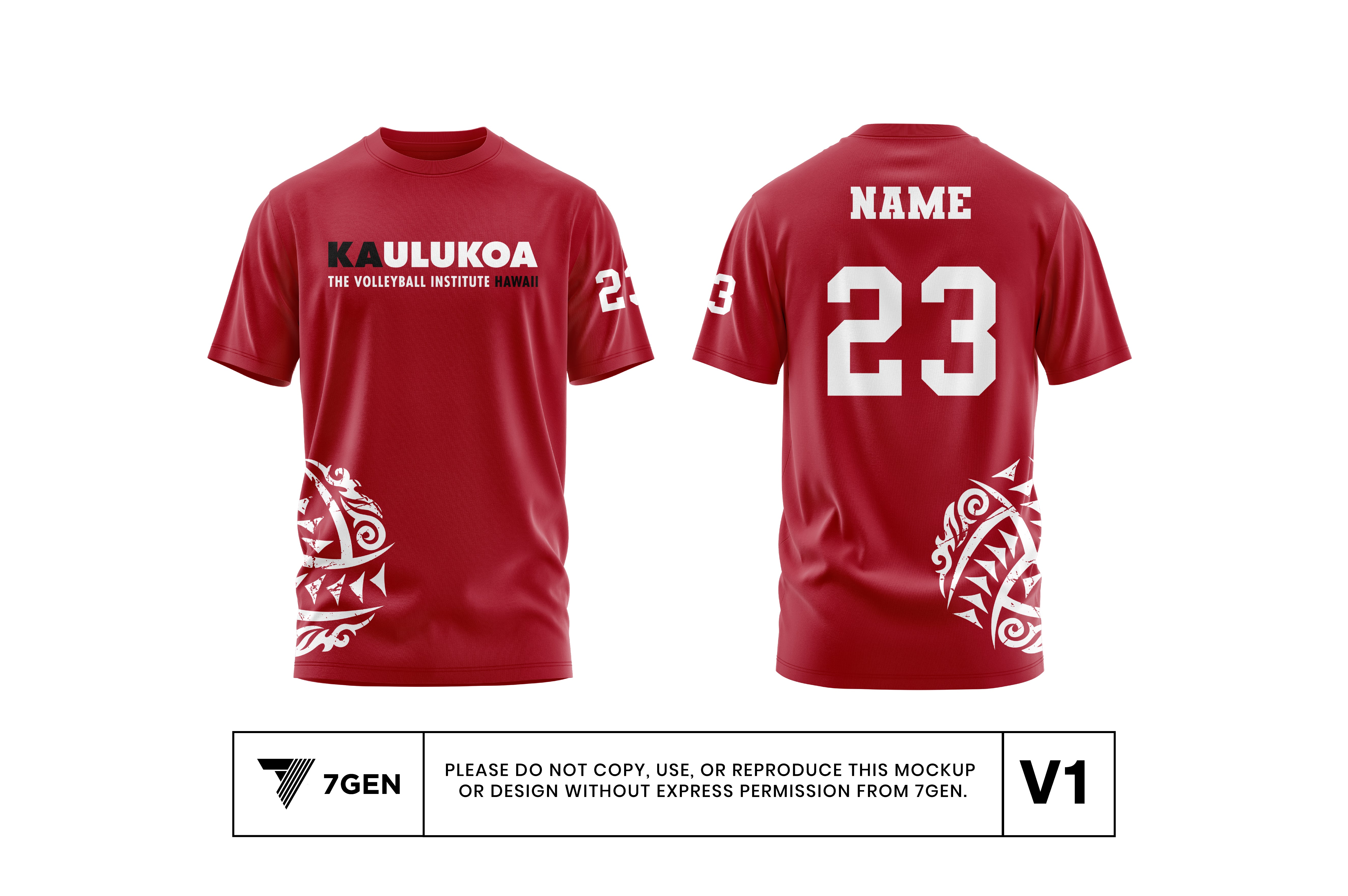 Koa Side Ball Logo Shirt - Red