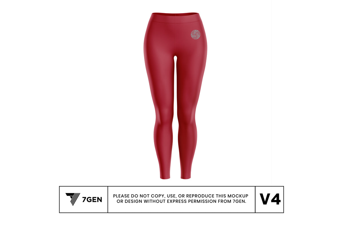 Koa Yoga Leggings - Red (White Ball Logo)
