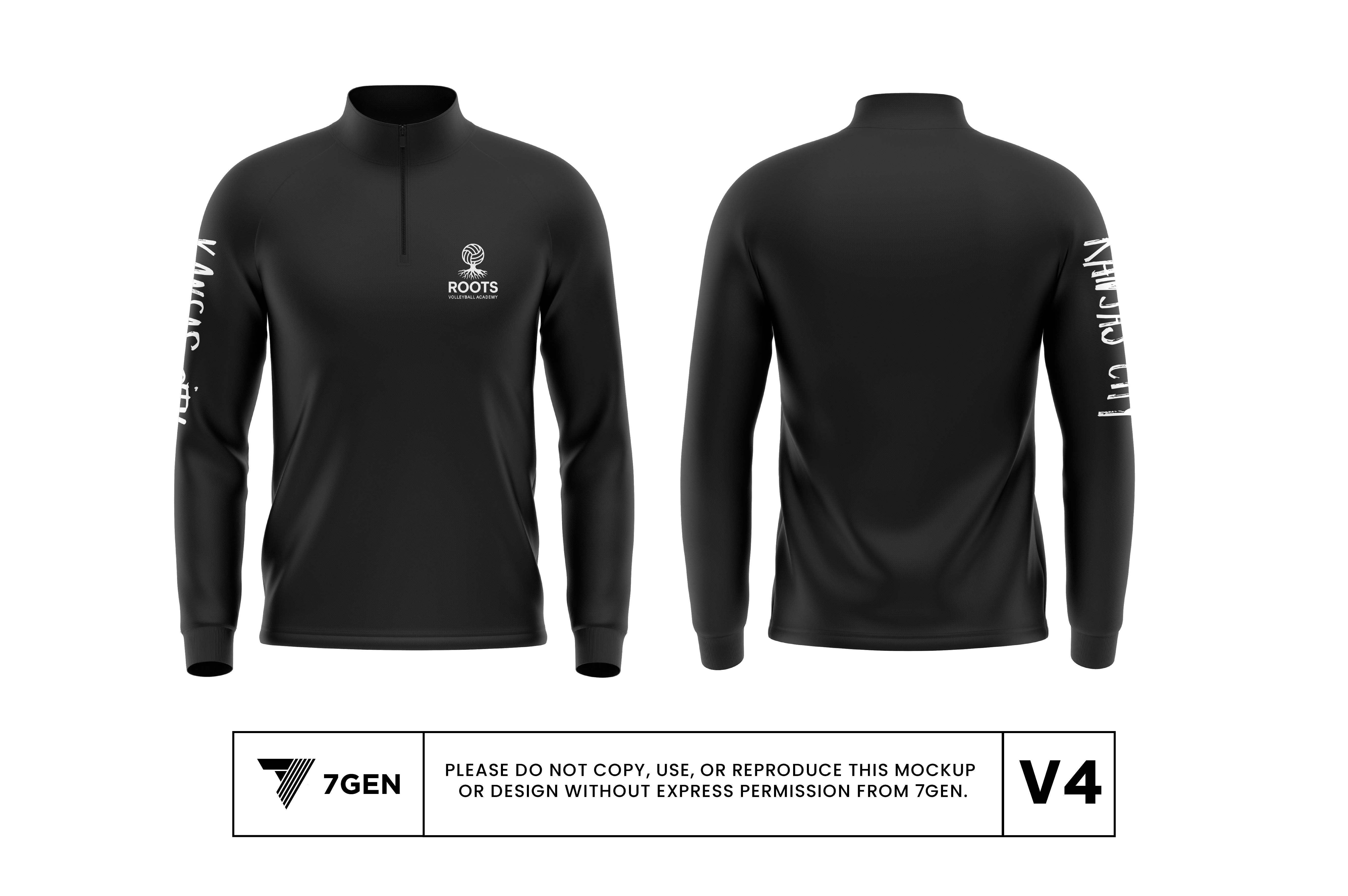 1/4 Zip (Black)