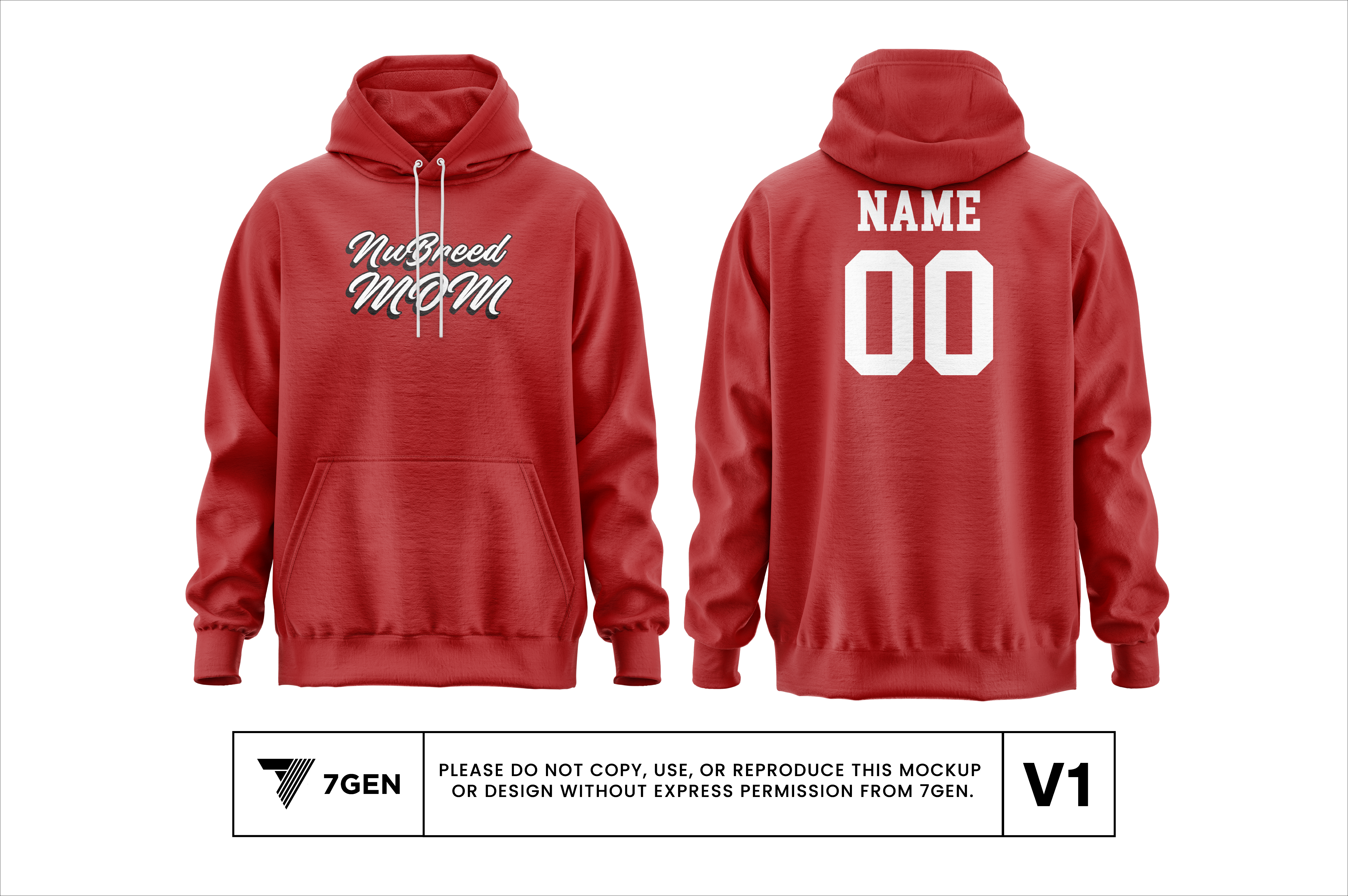 Mom v1 Hoodie - Red