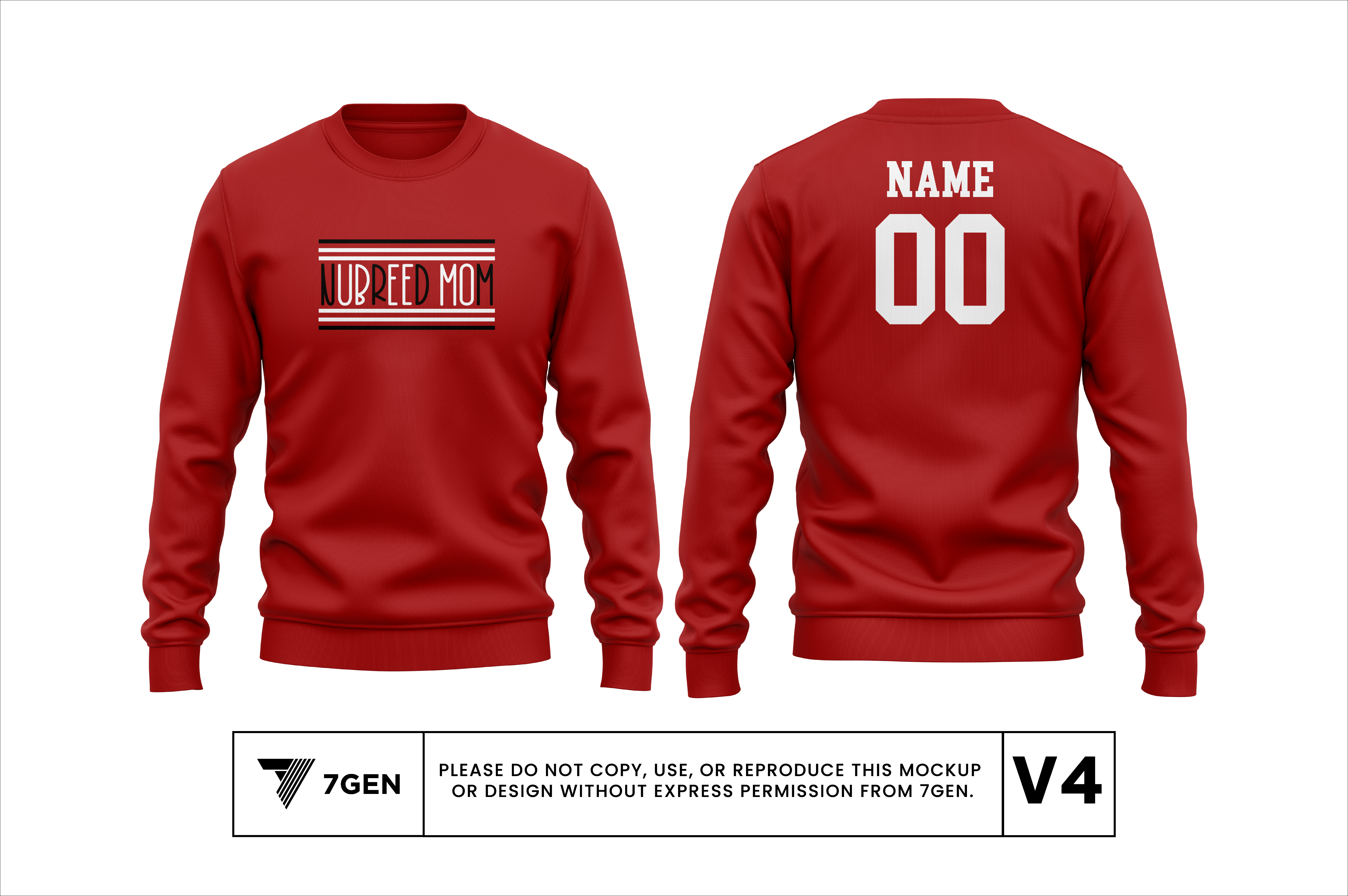 Mom v2 Crewneck - Red