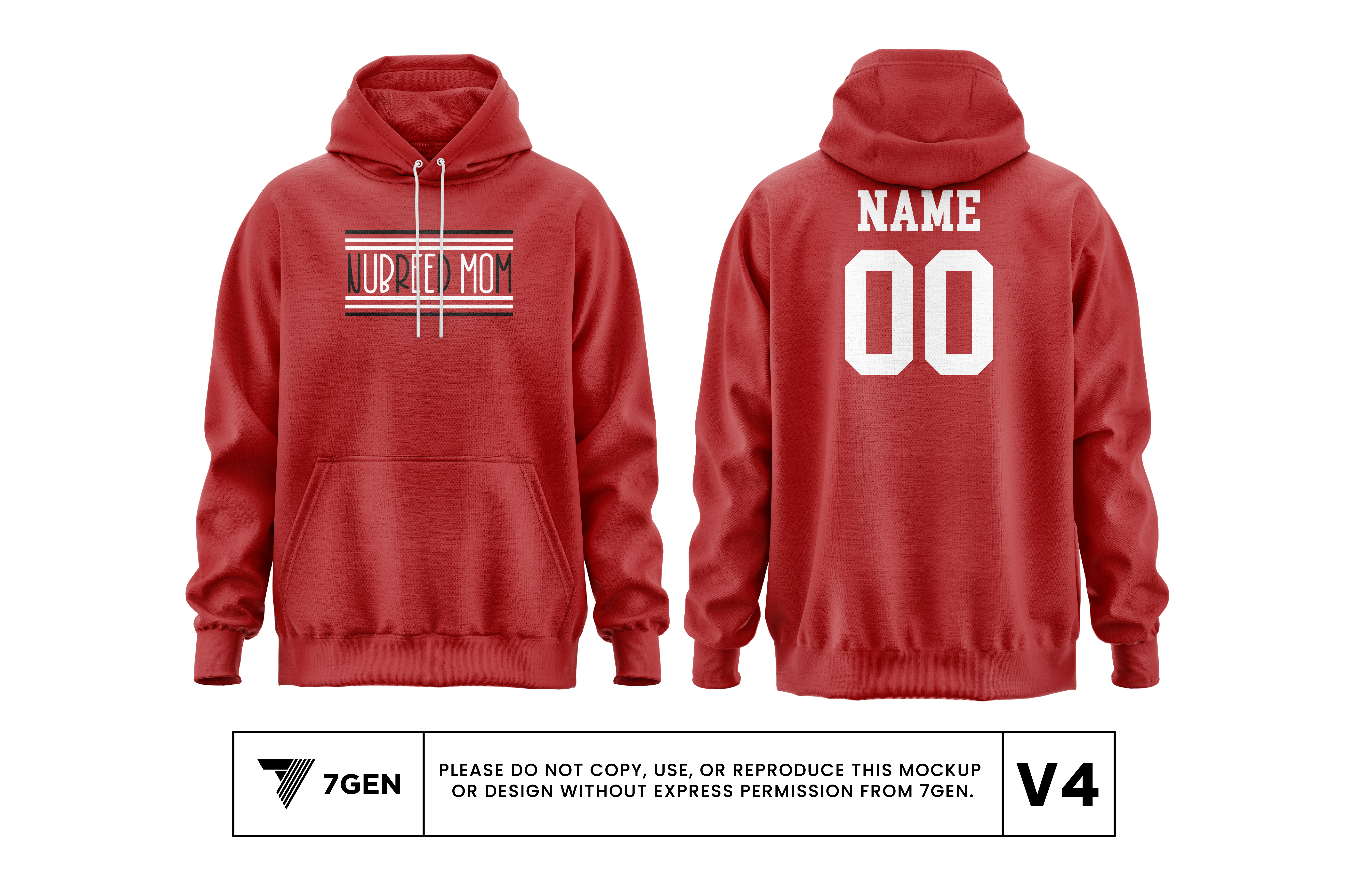 Mom v2 Hoodie - Red