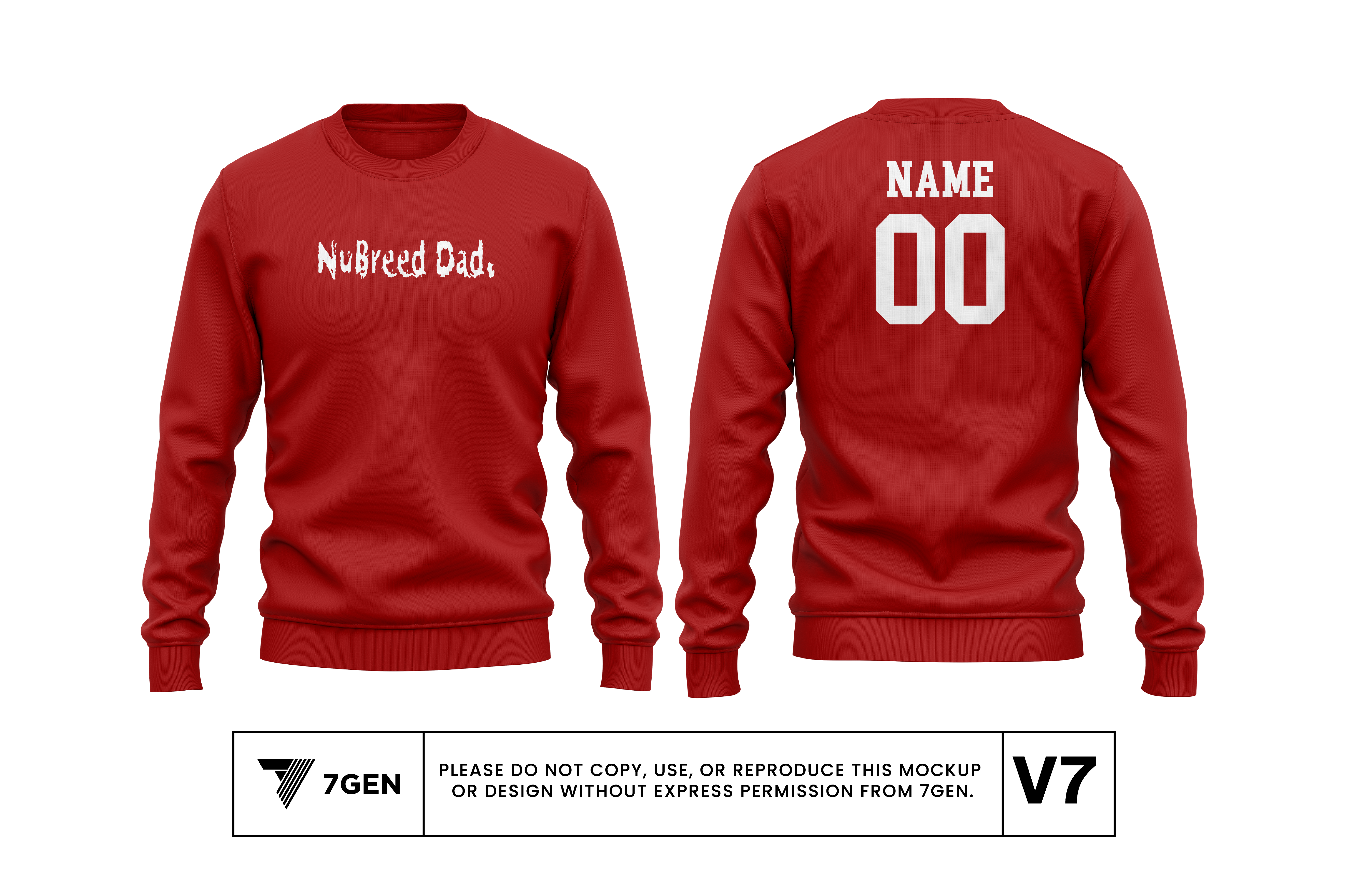 Dad V2 Crewneck - Red