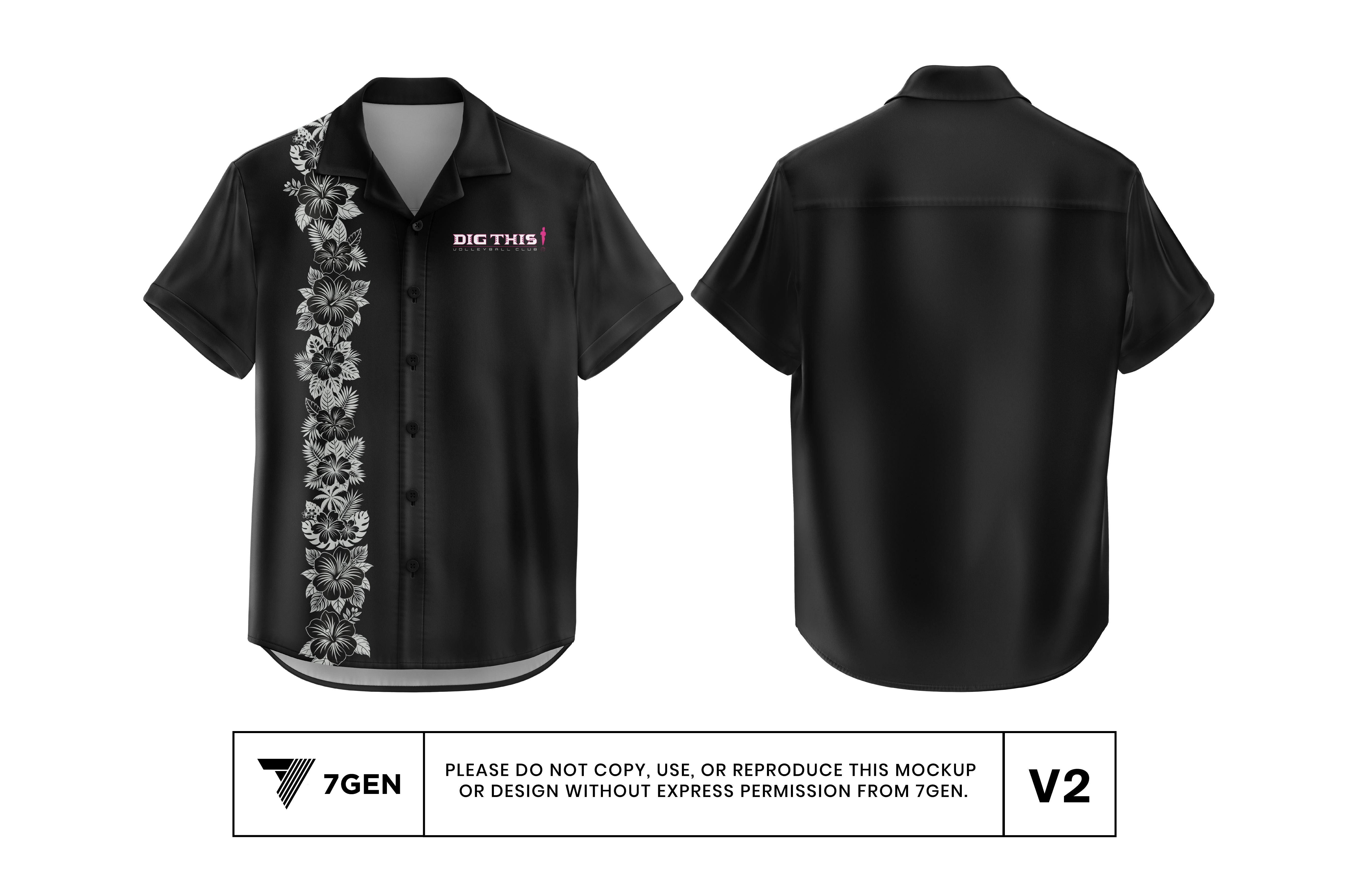 Aloha Button Down - Black