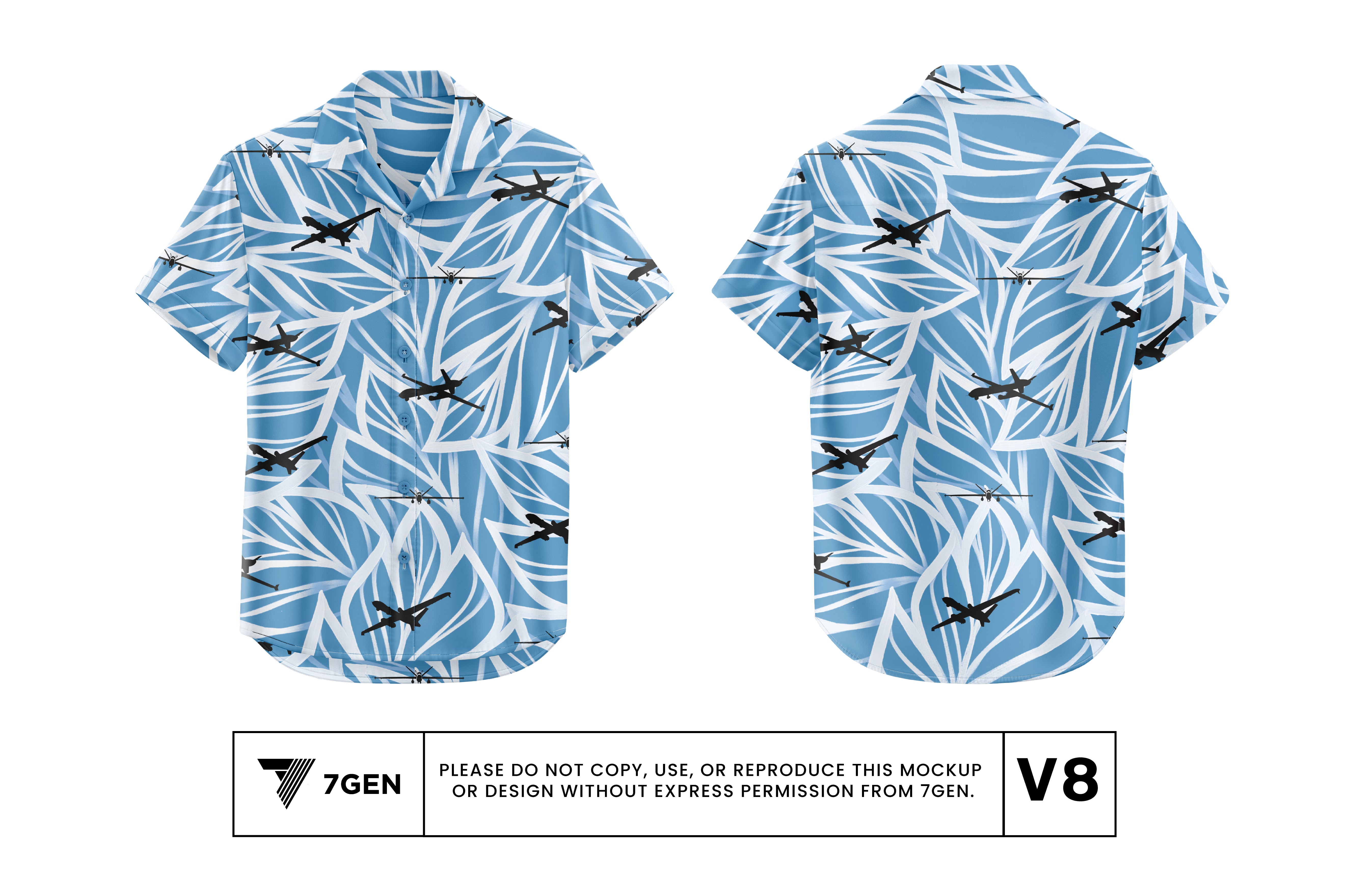 Light Blue Hawaiian Shirt