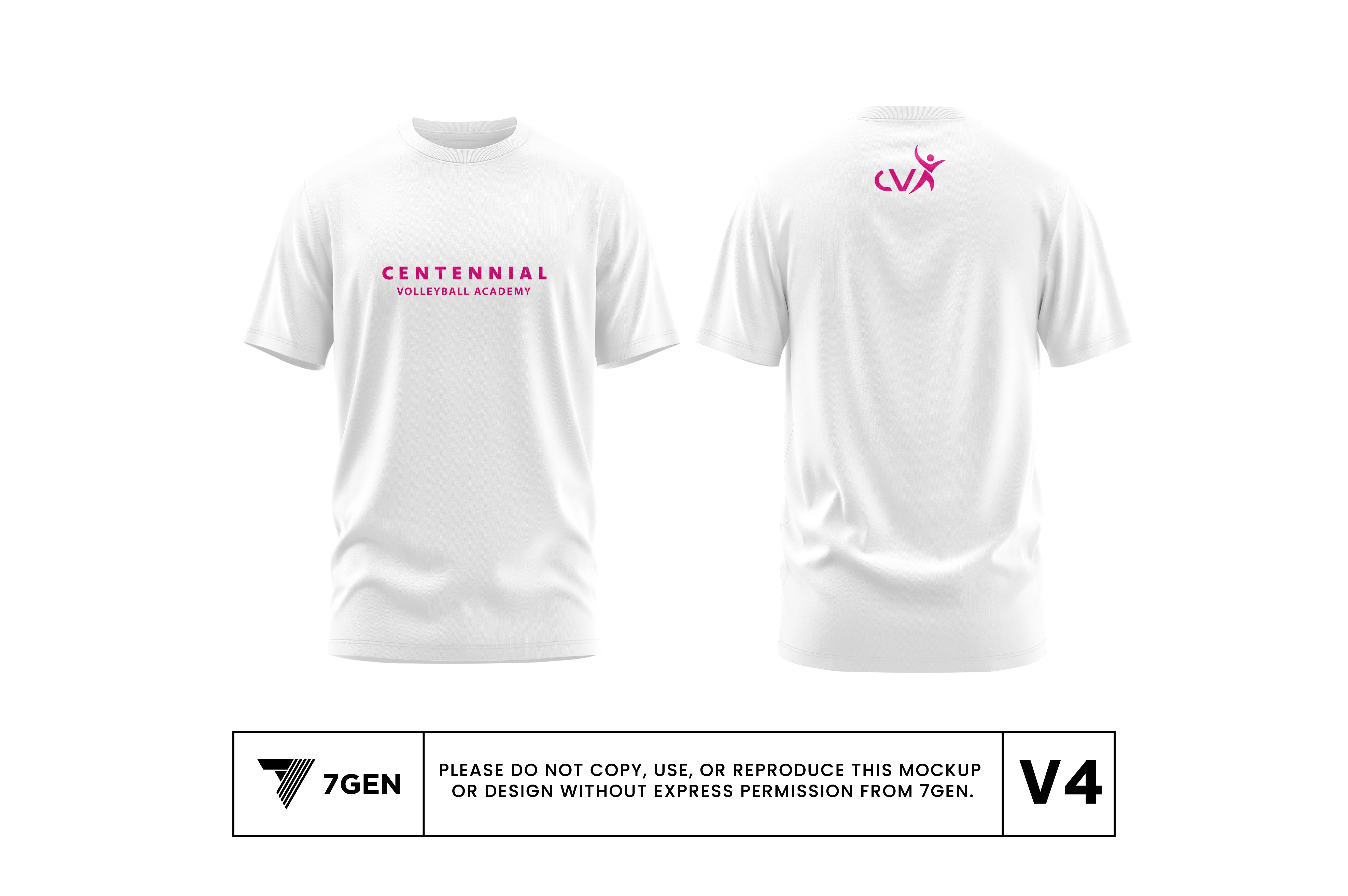 SS Tri Blend Simple Logo Shirt - White