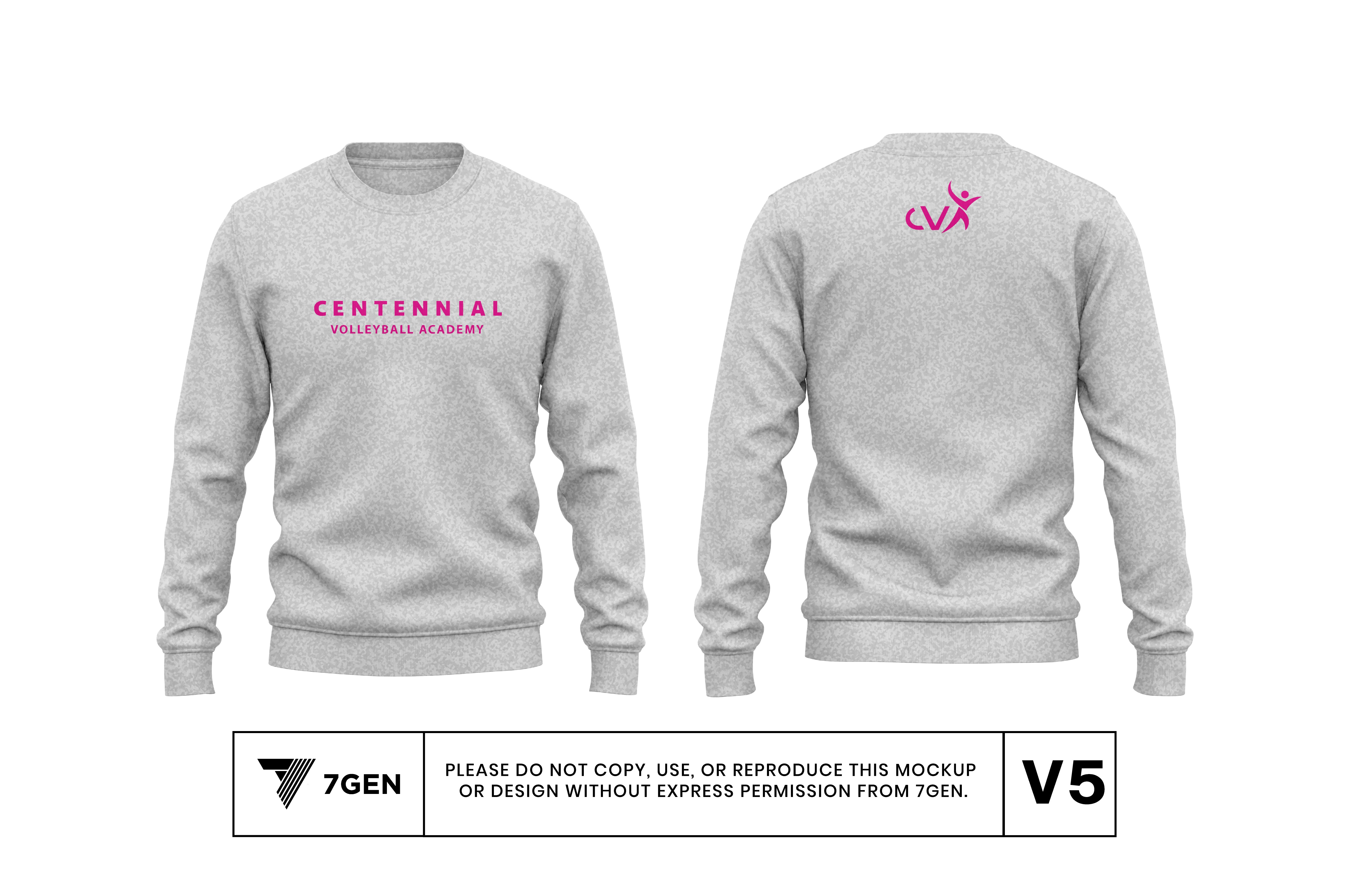Unisex Crewneck Logo Simple - Heather Grey