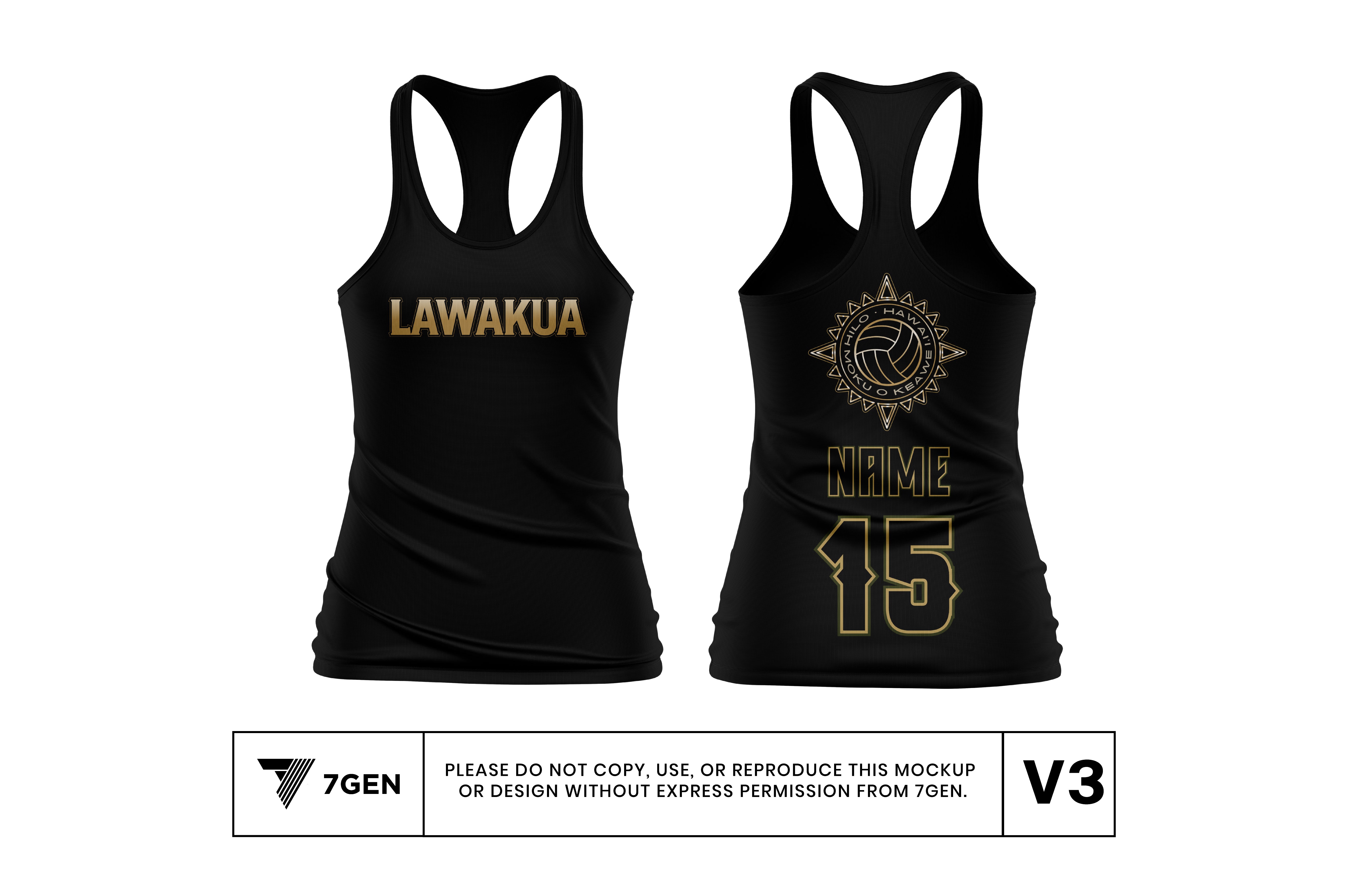 Black/Gold - Racerback