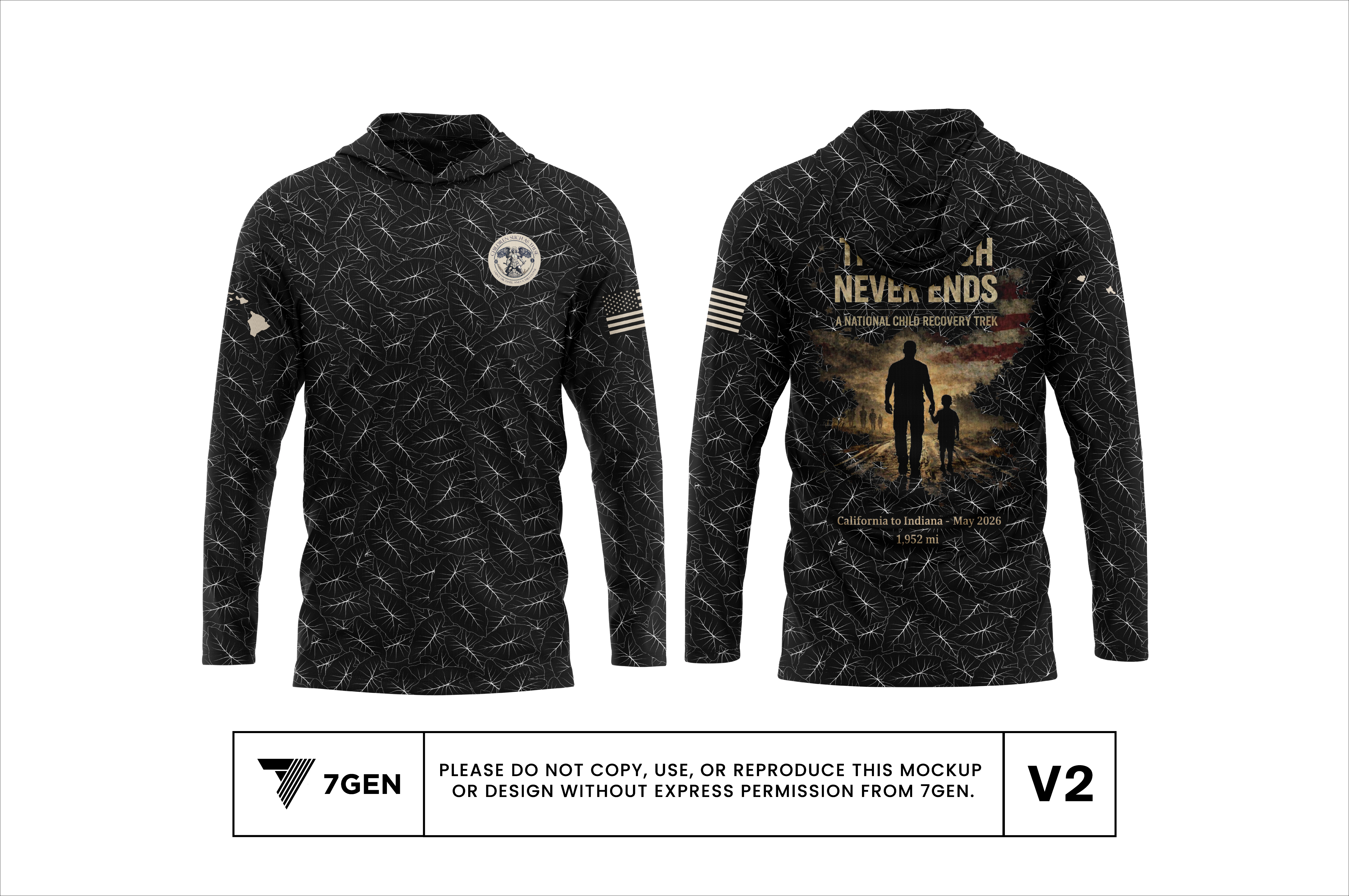 Unisex Hooded LS Shirt - V2