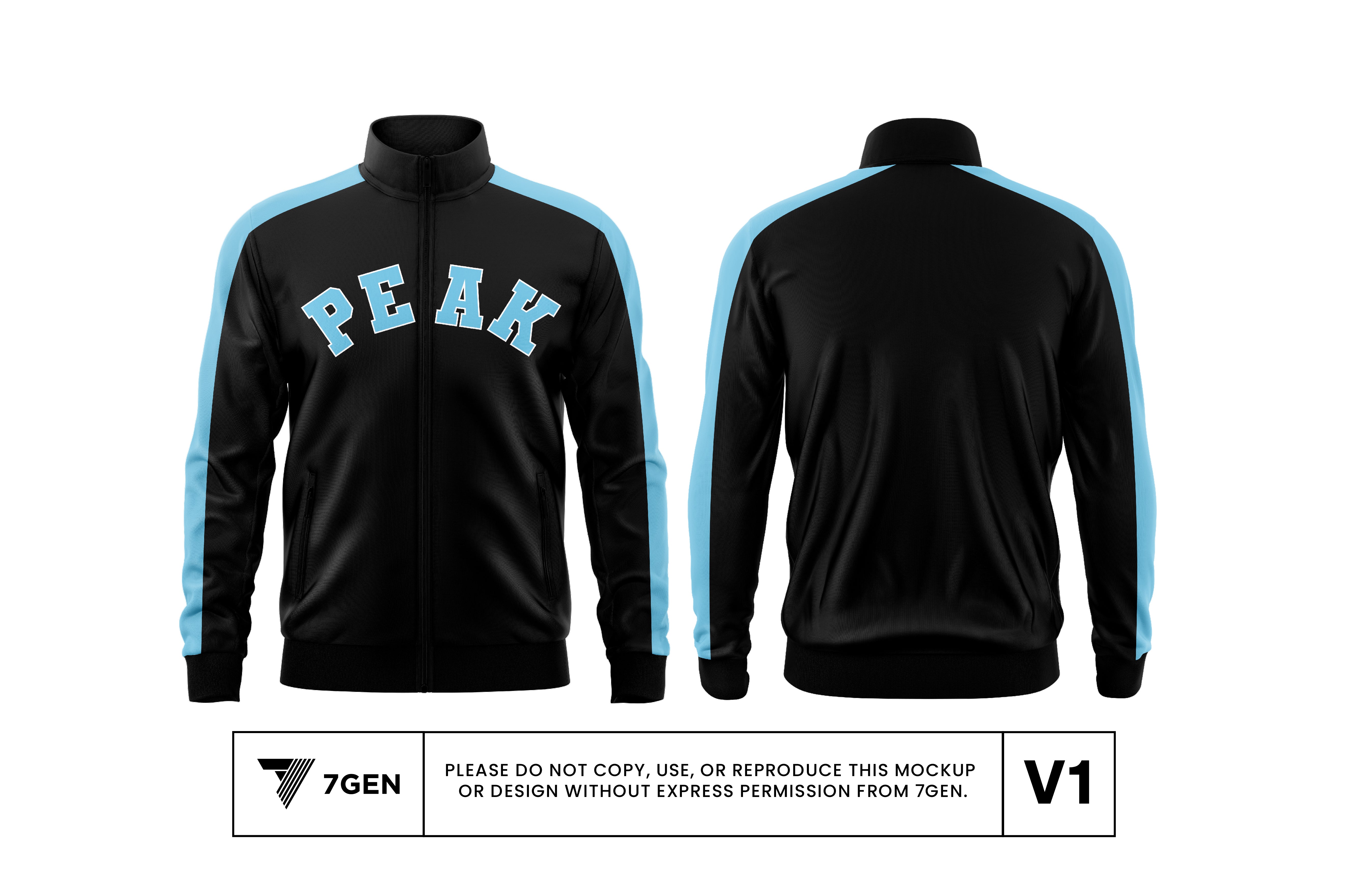 Black/Blue Full Zip