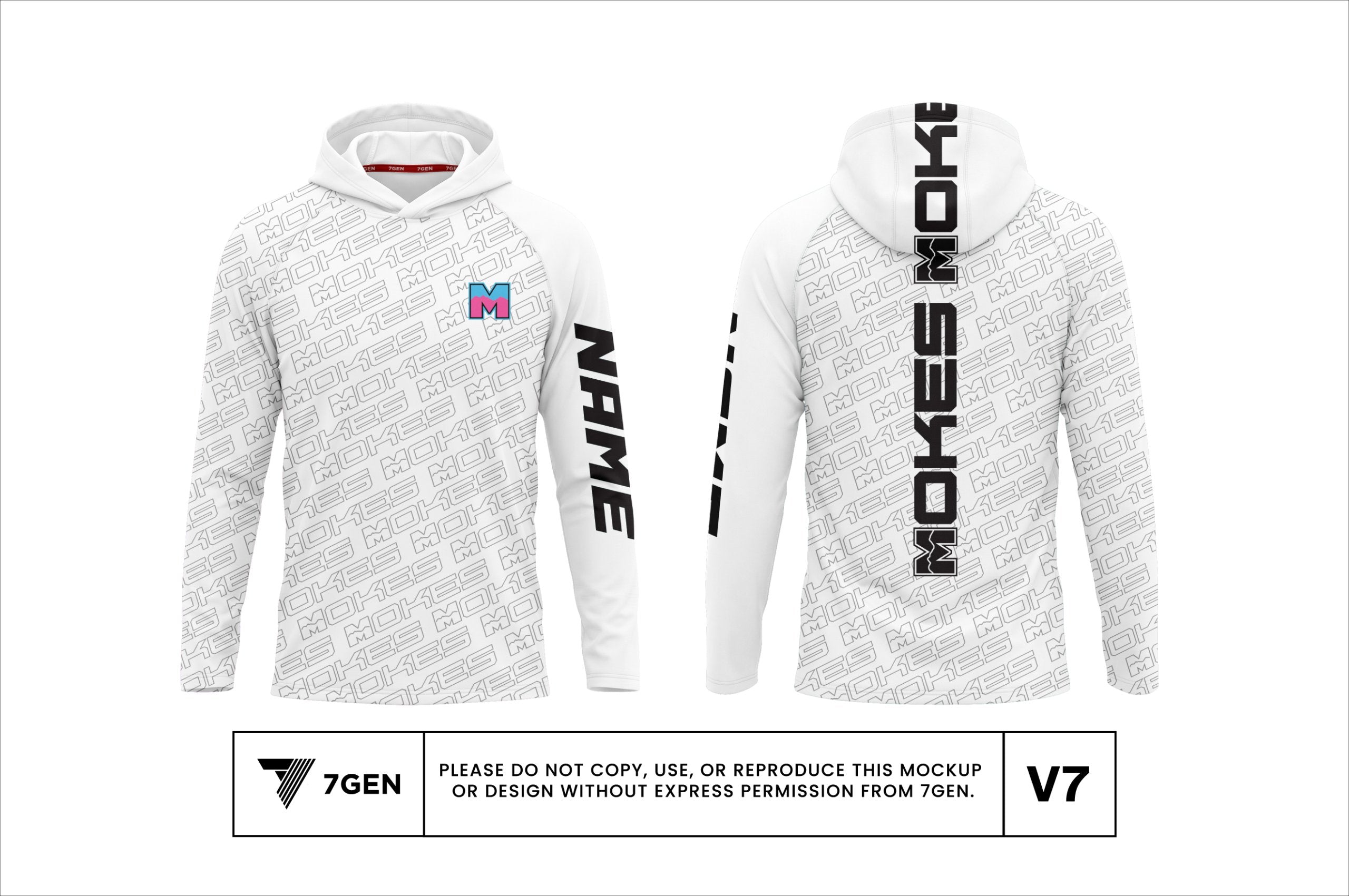 Unisex Hooded LS - White