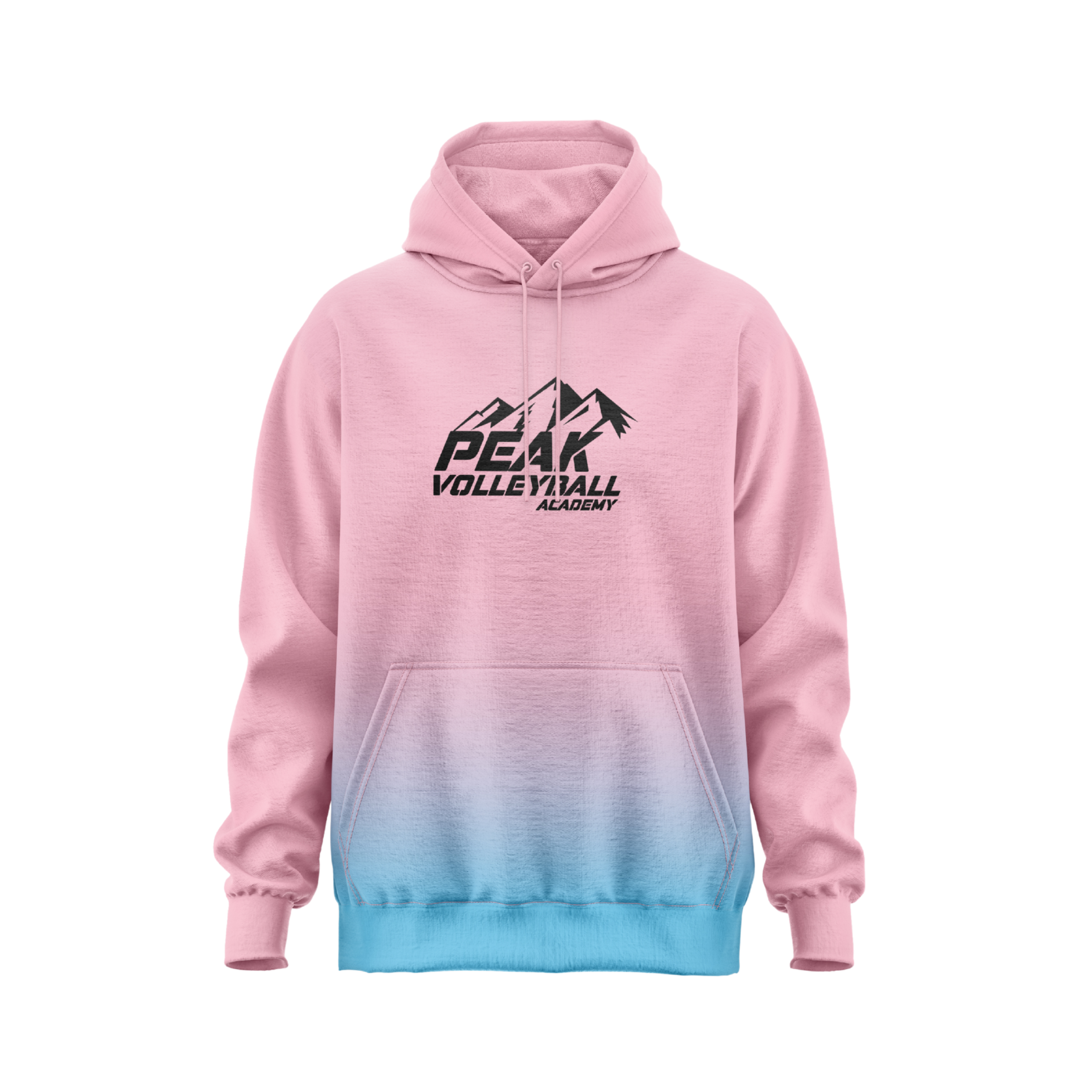 Unisex Pullover Hoodie - Pink/Blue Ombré